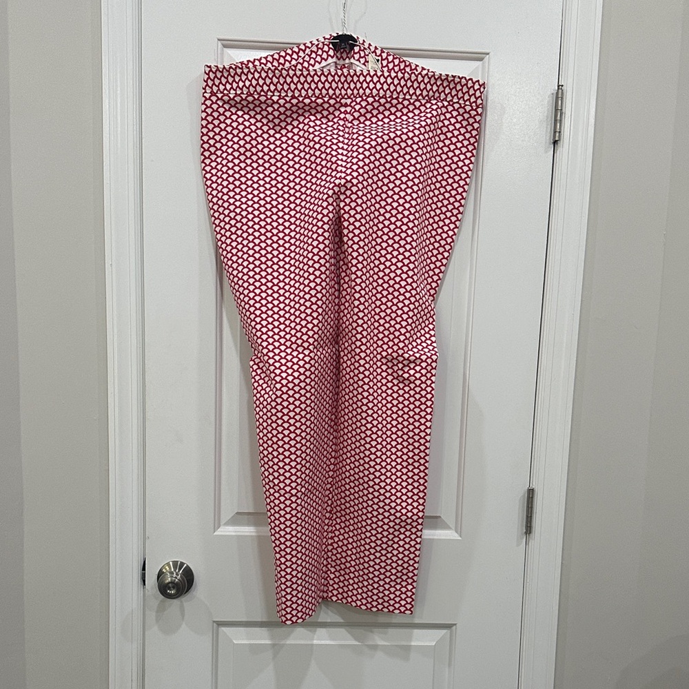 Talbots Red and White Patterned Pants